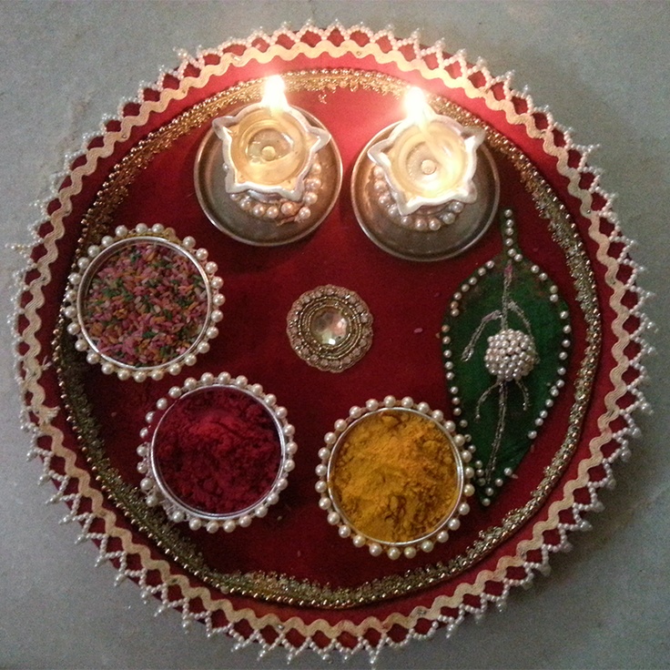 IDEAS FOR AARTI THAALI DECORATION IN COMPETITION