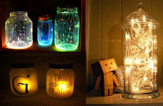 Plastic bottles lamps
