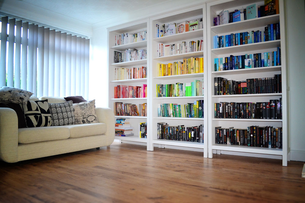 color bookshelf